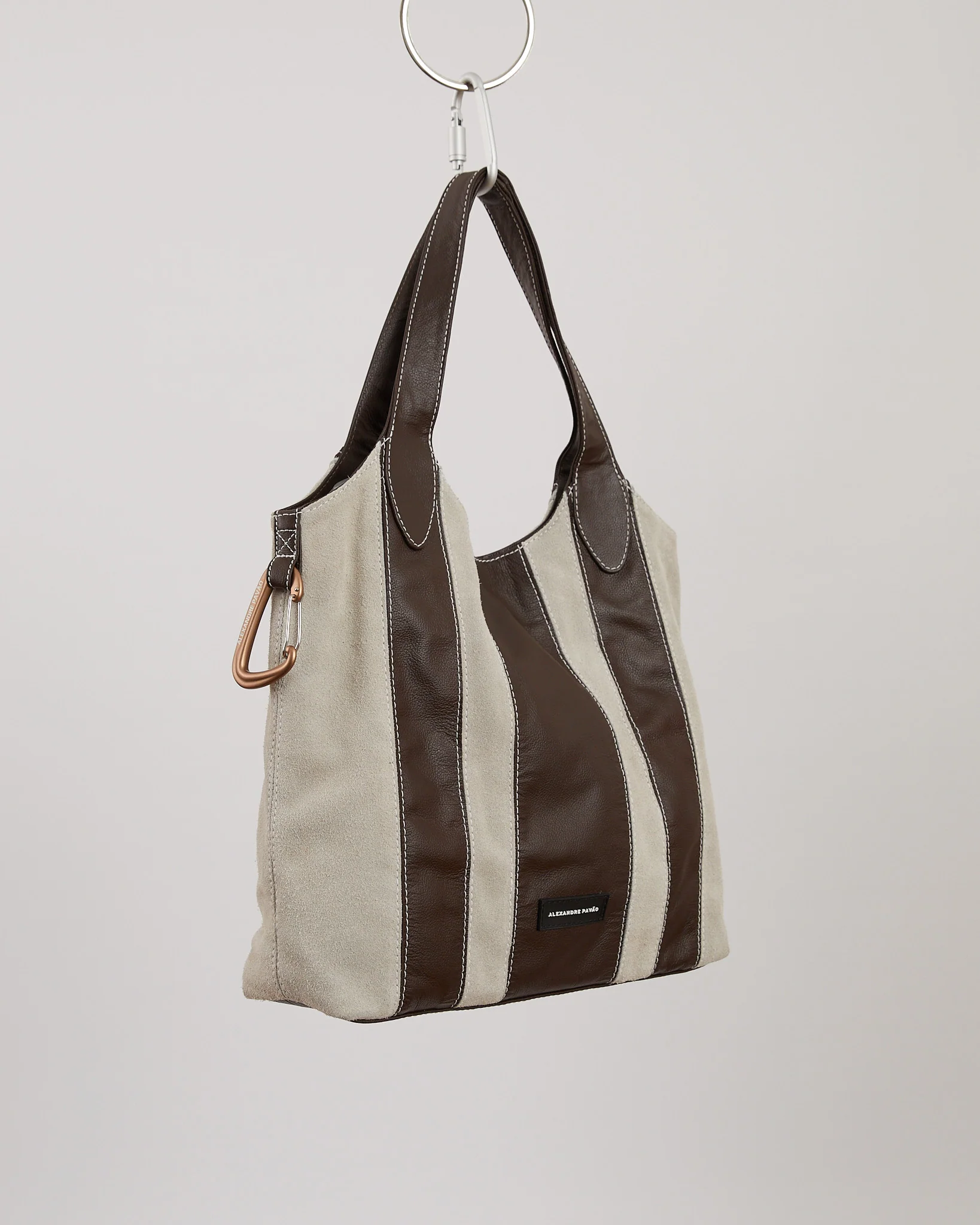 Bonny Stripes Tote Bag - Cinza Stripes - Image 3