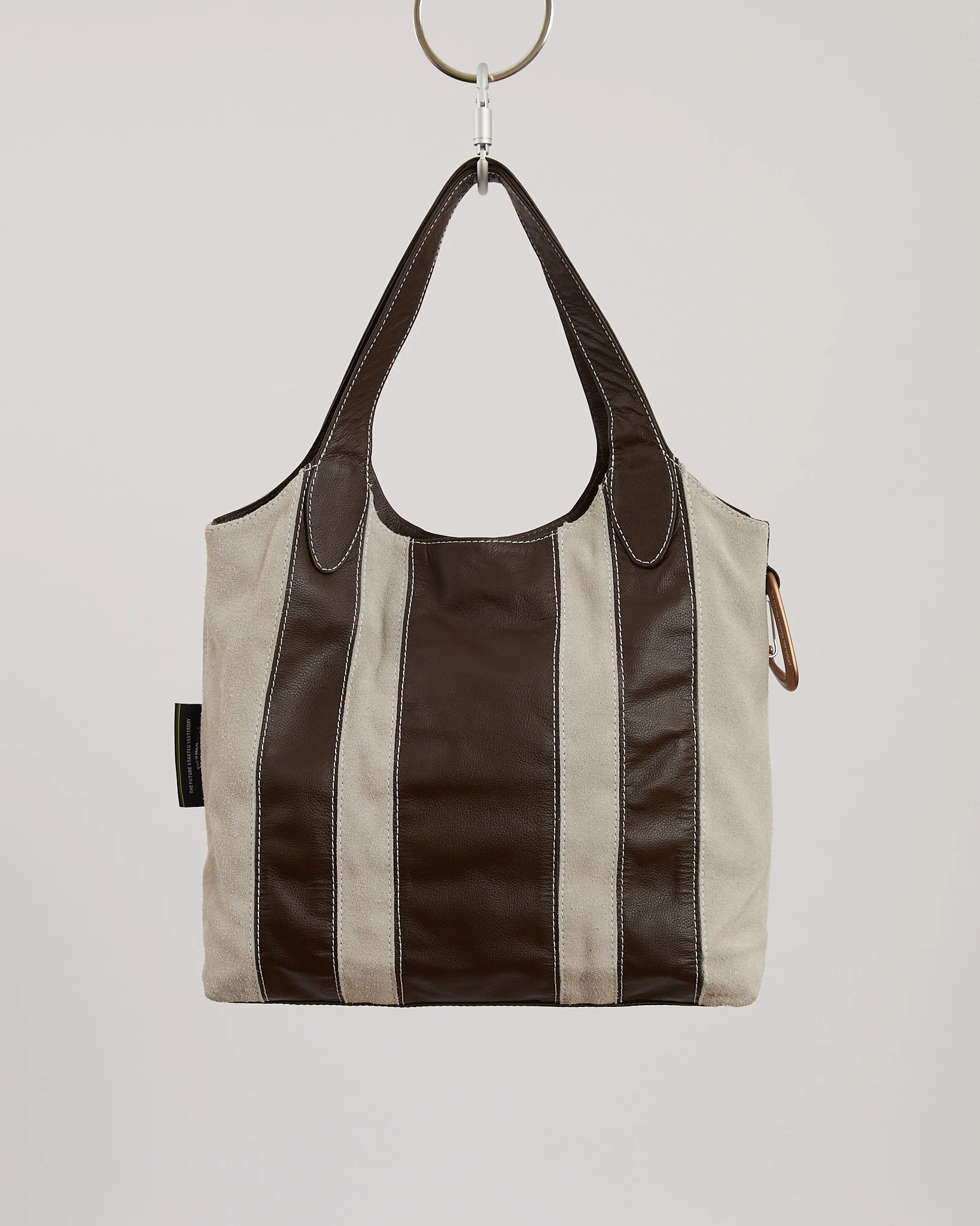 Bonny Stripes Tote Bag - Cinza Stripes - Image 4