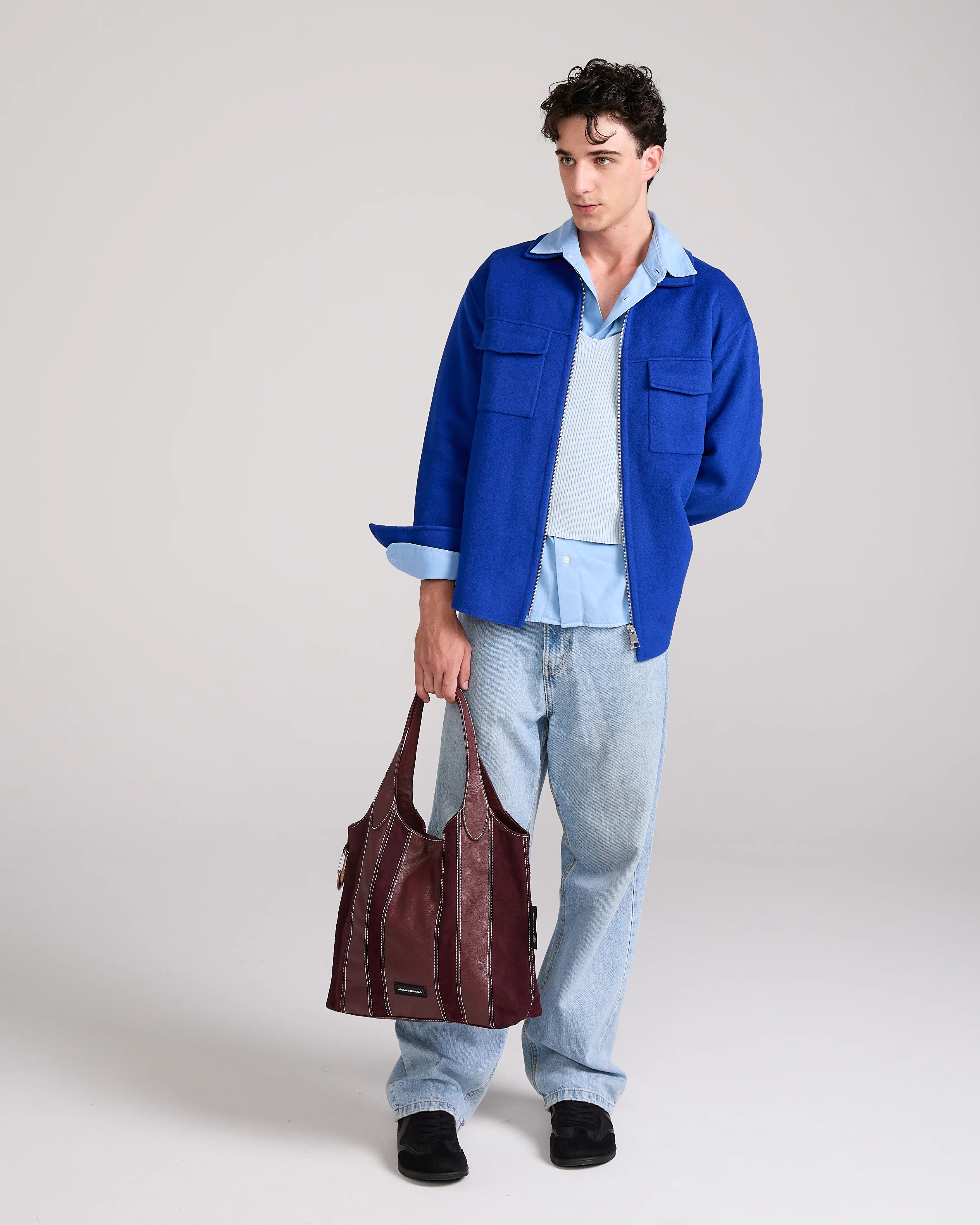 Bonny Stripes Tote Bag - Burgundy - Image 3