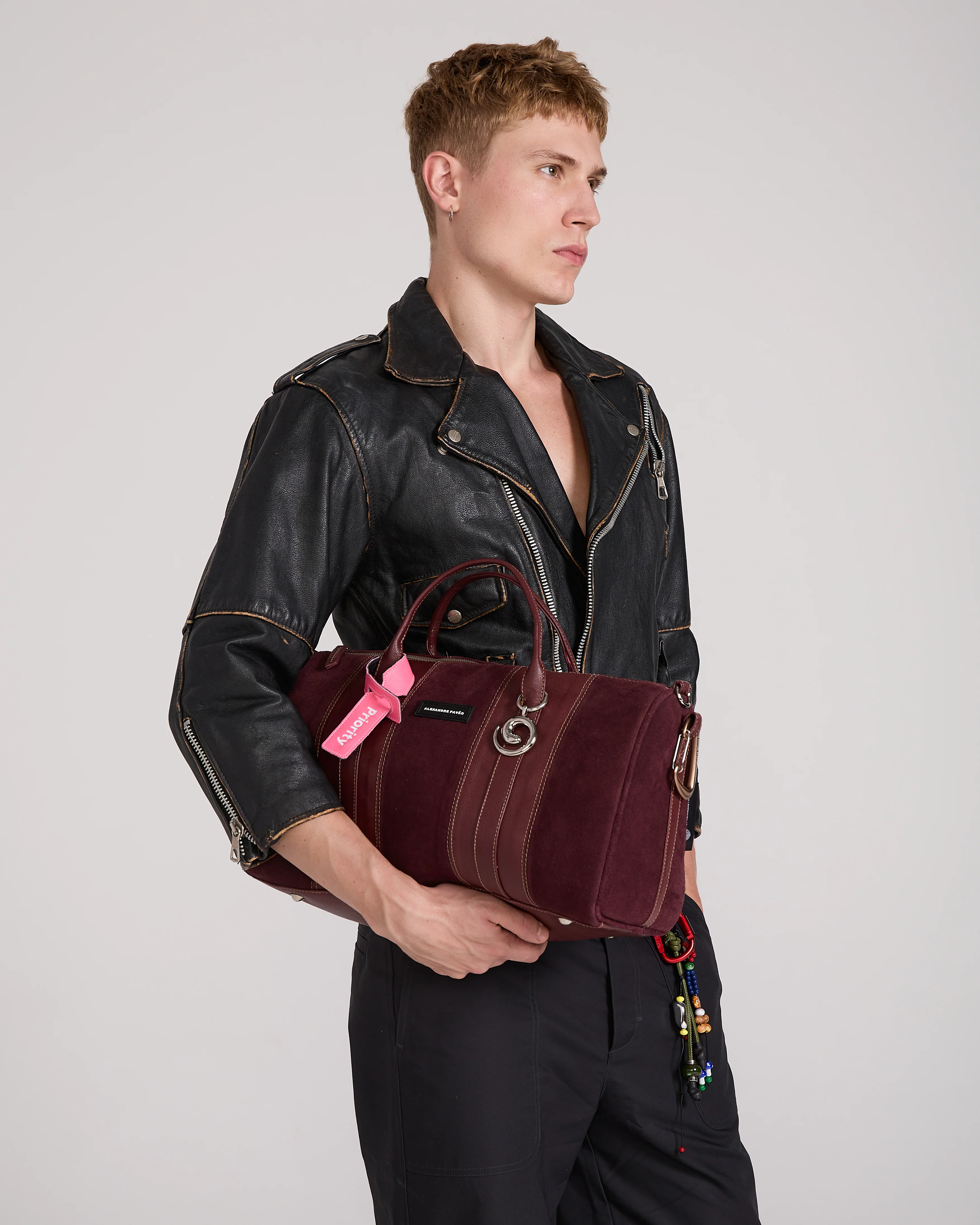 Smash XXL Stripes Bag - Burgundy - Image 3