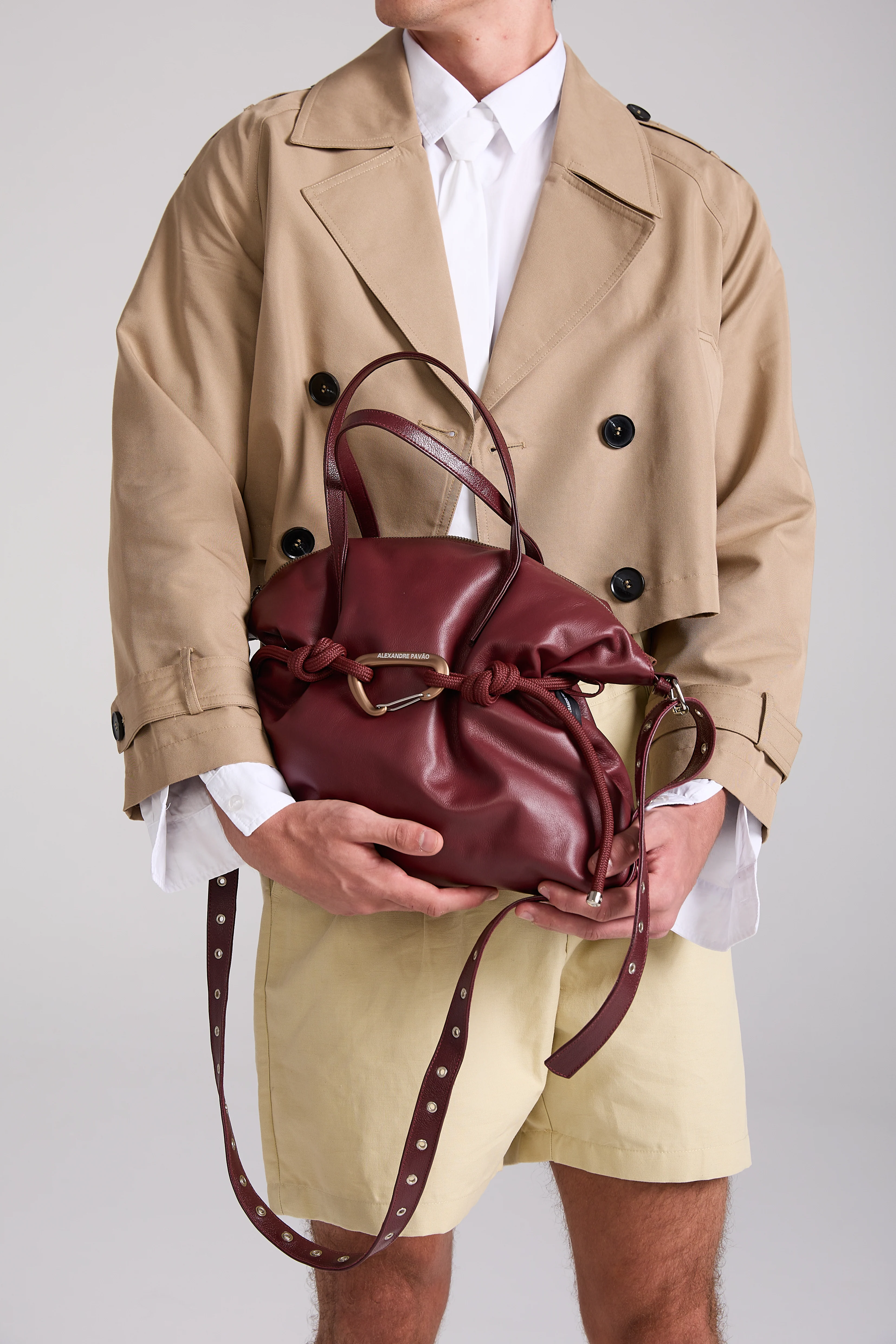 Pillow Shoulder Bag Large - Burgundy - Image 5